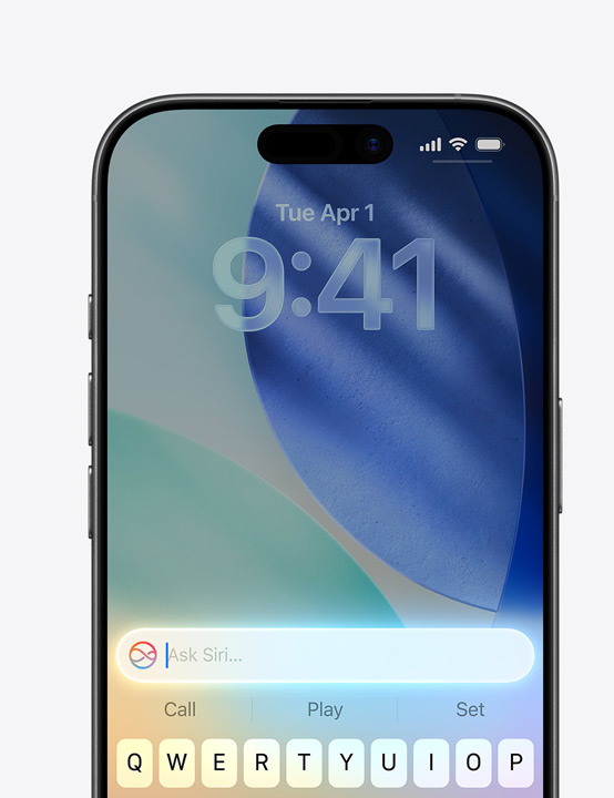 iPhone-skärm där Fråga Siri används