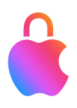 Et Apple-logo formet som en låst hængelås for at illustrere databeskyttelse